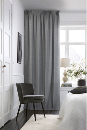 Штора на тесьме 160х260 см Мартина с подхватом цвет серо-белый