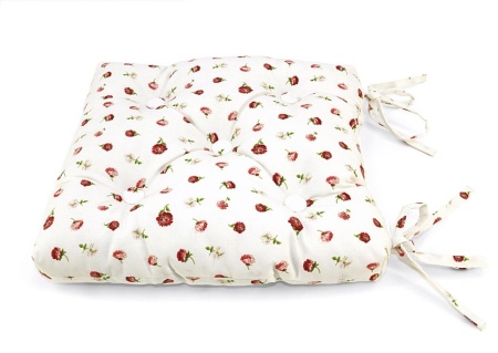 Подушка на стул с завязками 40x40 см Red Karen с принтом