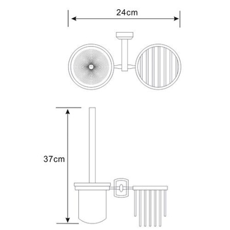 Держатель освежителя и щетки для унитаза Oder K-3035