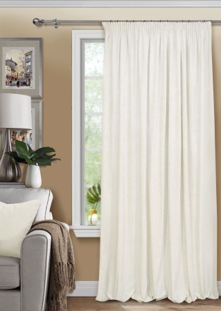 Штора на тесьме 200х270 Pudra с подхватом цвет нежно-бежевый