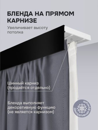 Багет для карниза 7 см, черный матовый