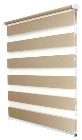 Рулонные шторы день ночь УЮТ Сальса цвет песочный
