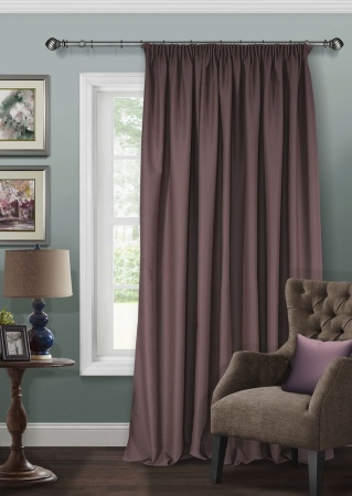 Штора на тесьме Блэкаут "Blackout-S" 200х300 фиолетовый темный