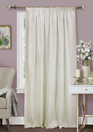 Штора на тесьме "Любава Lubawa" 220х270 белый