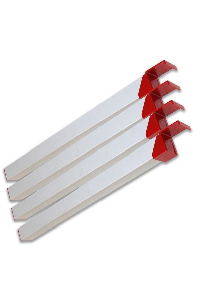 Угловой модуль для стеллажа С, серый/красный