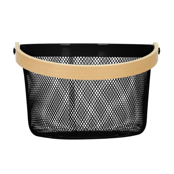 Корзина металлическая для хранения овощей и фруктов, 25,5*17 см, черная MARMITON