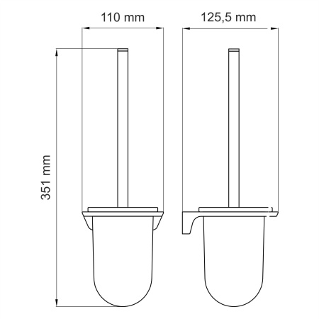 Щетка для унитаза подвесная Elbe K-7227