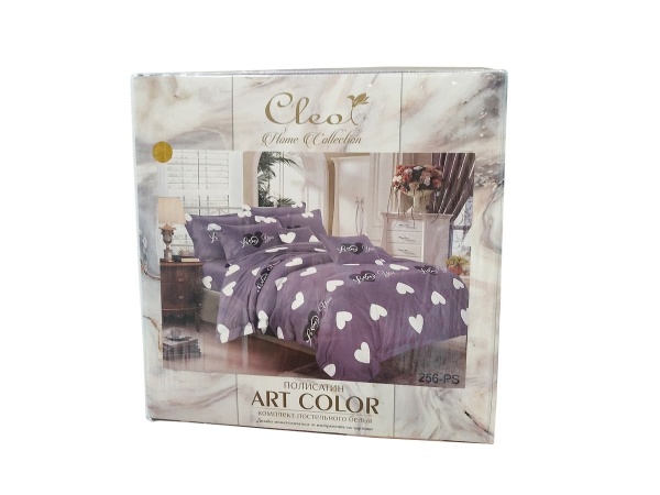 Постельное белье Полуторное Cleo Art Color с принтом синий 150*220