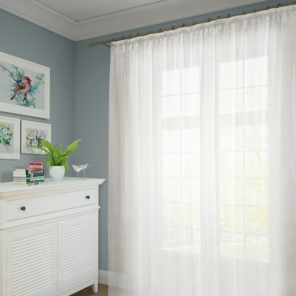 Тюль на тесьме 450х275 см Cresh - XL цвет белый