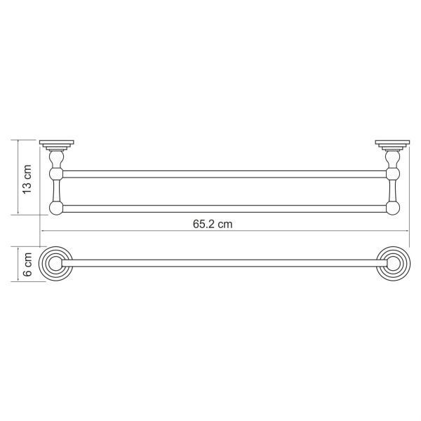 Держатель полотенец двойной Ammer K-7040