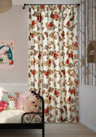 Штора на тесьме Dimaut "Мишутка", 160х285 см