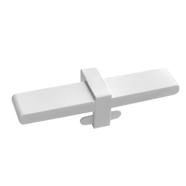 Соединитель для пластикового однополосного профиля, белый