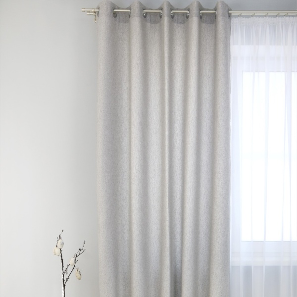 Штора на люверсах "Велия" 160х270 нежно-серый