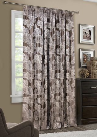 Штора на тесьме "Salute" 200х270 коричневый Штора на тесьме "Salute" 200х270 коричневый