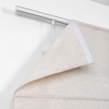 Римская штора с помпонами, Валенсия цвет бежевый