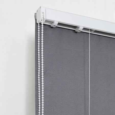 Римская штора с бахромой, Флавия Blackout на цепочном механизме, цвет серый