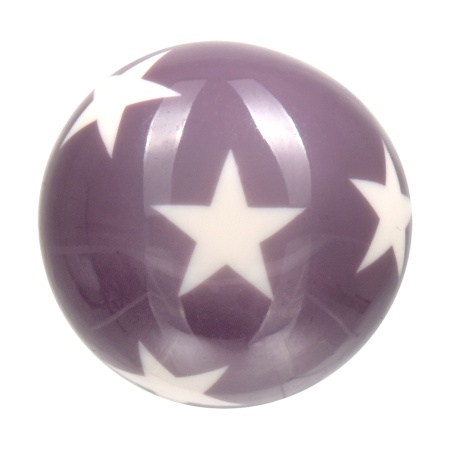 Ручки керамические для мебели Звездочёт цвет лиловый рисунок белый (6 шт)