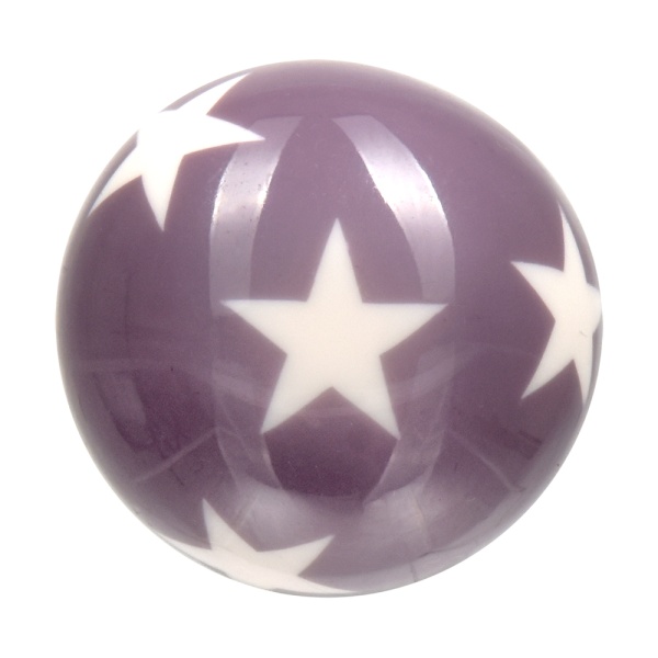 Ручки керамические для мебели Звездочёт цвет лиловый рисунок белый (6 шт)