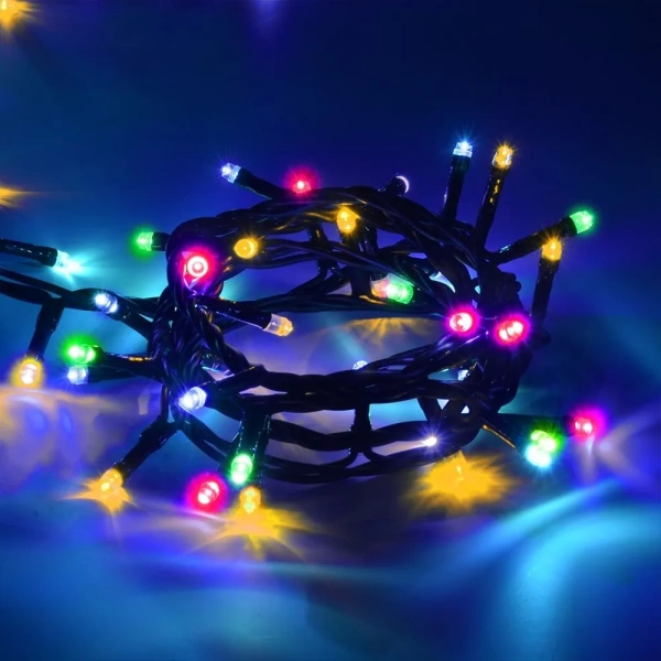 Электрогирлянда светодиодная Vegas Нить мультиколор 30 м