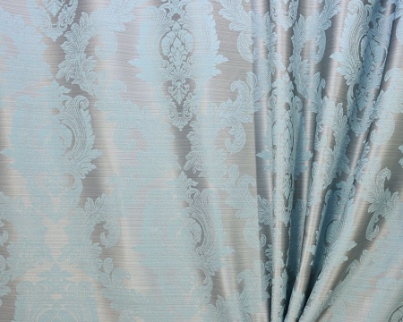 Штора на тесьме 220х270 см Vera с подхватом цвет голубой