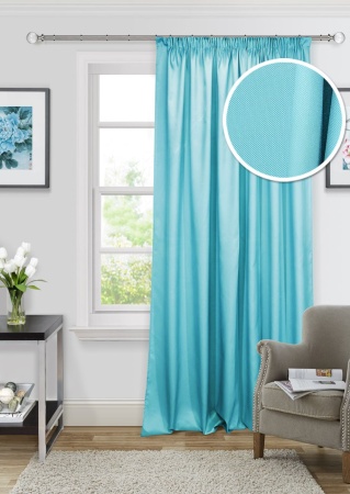 Портьера на тесьме 220х270 см Elektro цвет ярко-голубой