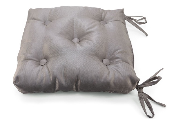 Подушка на стул с завязками 40x40 см Elektro цвет серо-коричневый