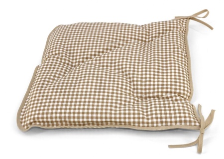 Сидушка на стул с завязками 40x40 см Kimberly клетка