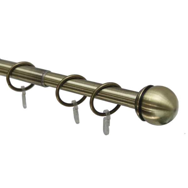 Карниз телескопический однорядный, металл, Классика, Золото антик, 160-320см Карниз телескопический однорядный, металл, Классика, Золото антик, 160-320см