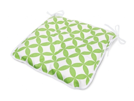 Сидушка на стул с завязками 40x40 см Green Round с принтом