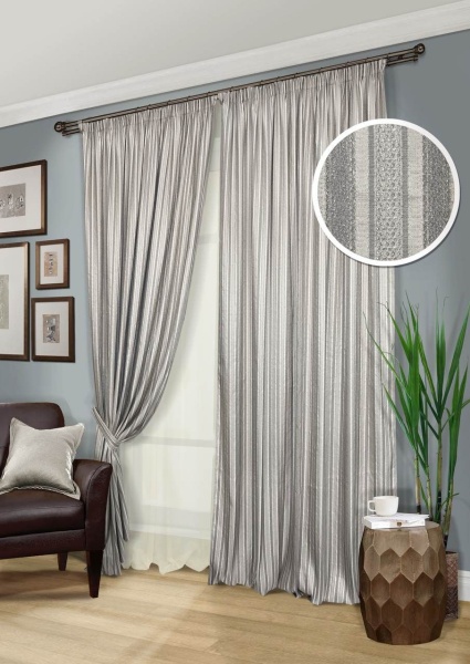 Комплект штор "Лорана Lorana-S" 400х270 серый