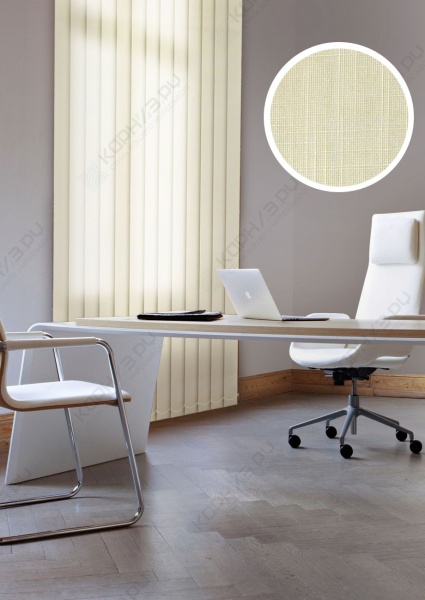 Ламели для вертикальных жалюзи УЮТ Шантунг 280 см цвет светло-бежевый (5 шт)