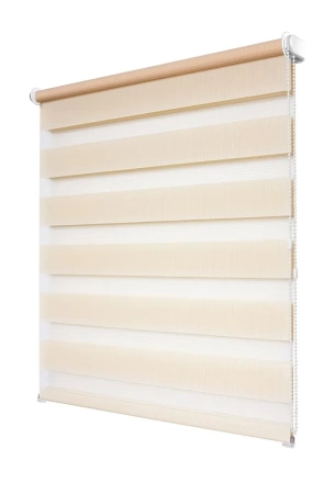 Рулонные шторы день ночь Канзас цвет персиковый