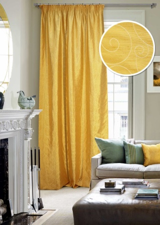 Штора на тесьме "Сесиль" 136х270 желтый