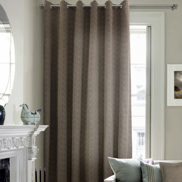 Штора на люверсах 200х260 см Мартина цвет черно-бежевый