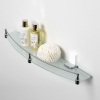 Полка стеклянная с бортиком Leine K-5044WHITE