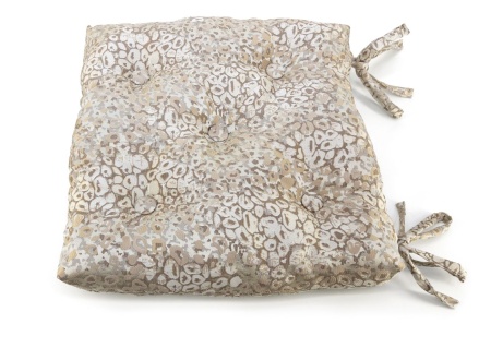 Подушка на стул с завязками 40x40 см Stone цвет светло-бежевый