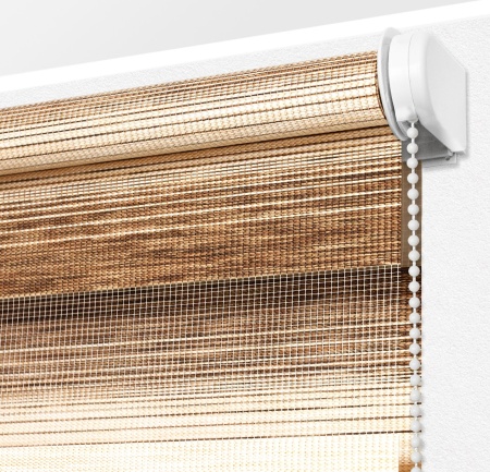 Рулонные шторы день ночь УЮТ Рафаэло цвет коричневый