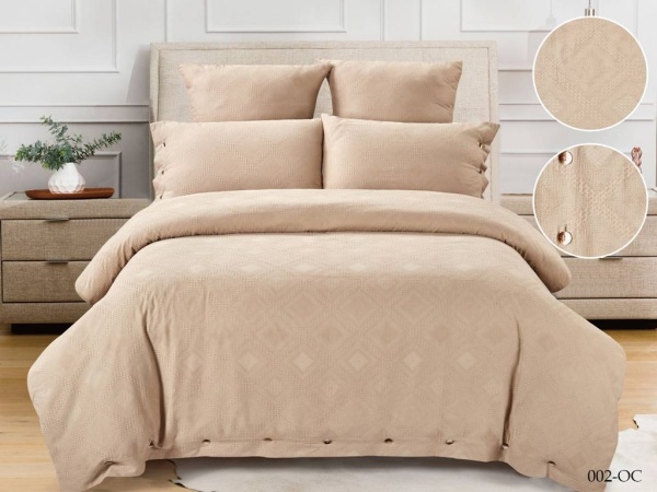 Постельное белье Евро Cleo Organic Cotton цвет нежно-бежевый