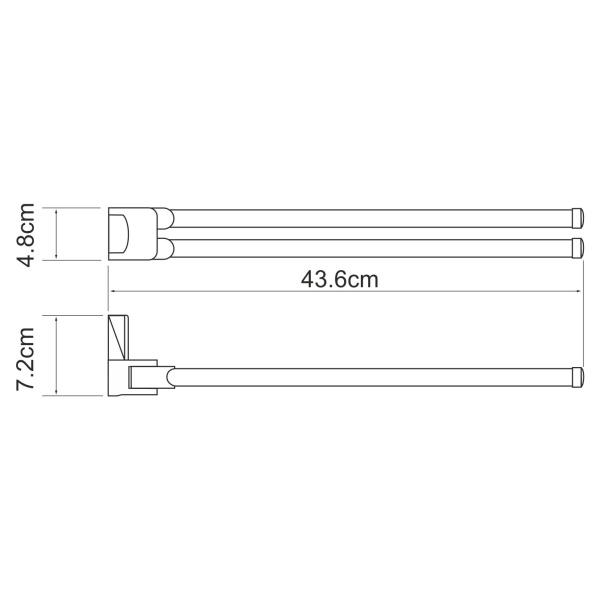 Держатель полотенец двойной Leine K-5031WHITE