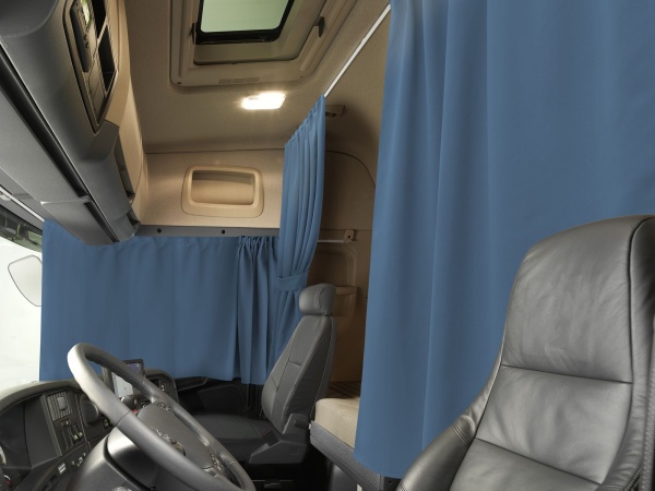 Комплект автоштор и карнизов Блэкаут - авто XLK 480х100/240х160 (цвет: Синий)