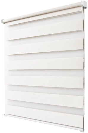 Рулонные шторы день ночь УЮТ Сальса цвет сливочный