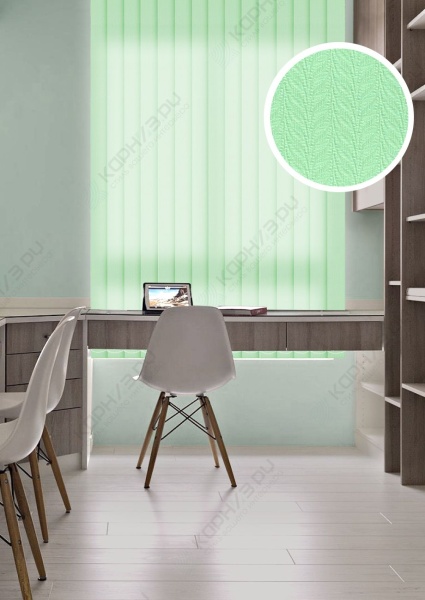 Ламели для вертикальных жалюзи УЮТ Магнолия 180 см цвет салатовый (5 шт)