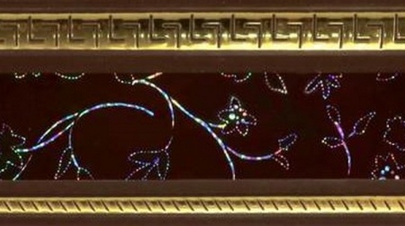 Багет 7см, АНТИК инкрустация бордо