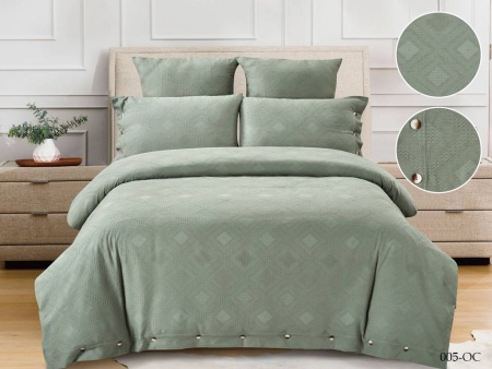 Постельное белье Евро Cleo Organic Cotton цвет нежно-бирюзовый