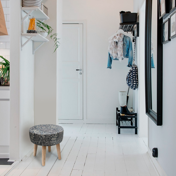 Пуф Stone круглый, цвет синий