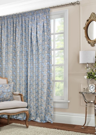 Портьера на тесьме "Fog"  200х270 см светло-синий