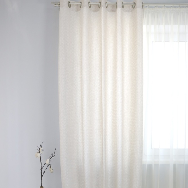 Штора на люверсах "Марсия", 160х270см, цвет крем