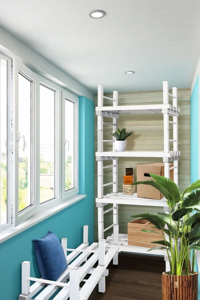 Стеллаж одноярусный В-90, белый