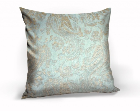 Подушка декоративная на молнии 40х40 см Paisley цвет бледно-синий