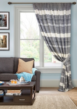 Штора на тесьме "Альборг Alborg" 146х270 серый